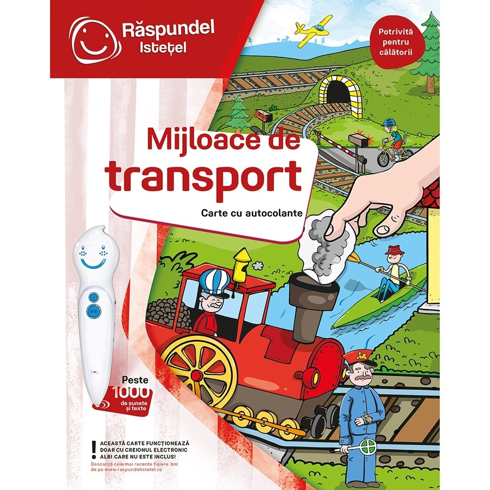 Carte Raspundel Istetel - Mijloace de transport, cu autocolante