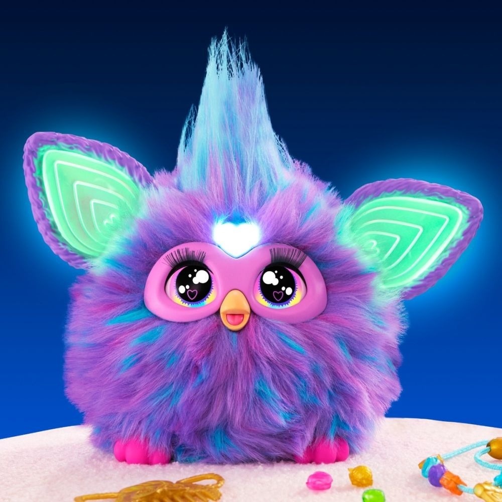 Jucarie interactiva Hasbro, Furby Purple, 15 accesorii, Voice Activated Animatronic, mov, 6 ani+ - 1 | YEO