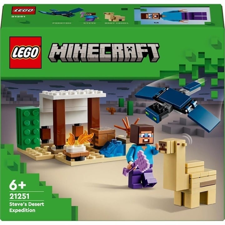 LEGO® Minecraft® - Expeditia in desert a lui steve 21251, 75 piese