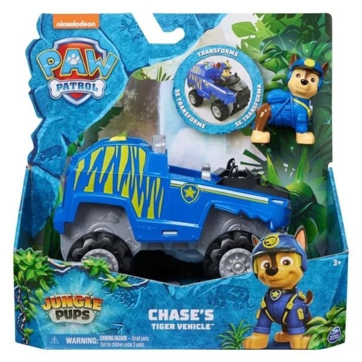 Masinuta cu figurina Paw Patrol - Masina tigru a lui Chase