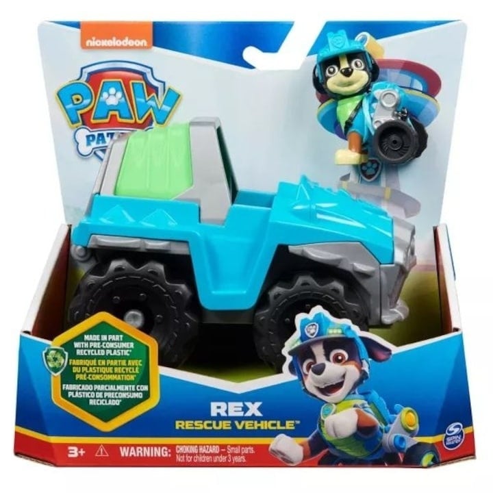 Masinuta cu figurina Paw Patrol - Rex Rescue