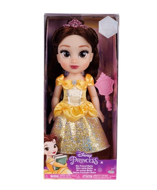 Papusa Disney Princess Belle, colectia Disney 100 Dresses, 38cm