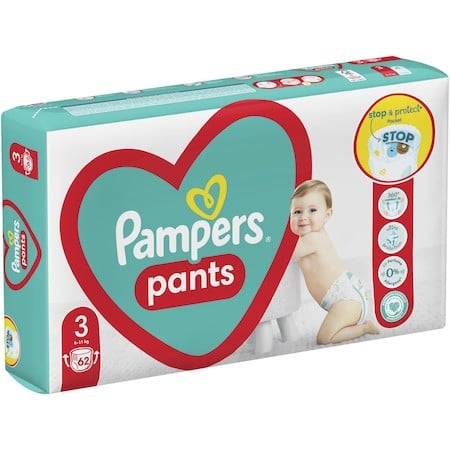 Scutece-chilotel Pampers Pants Jumbo Pack Marimea 3, 6-11 kg, 62 buc - 2 | YEO