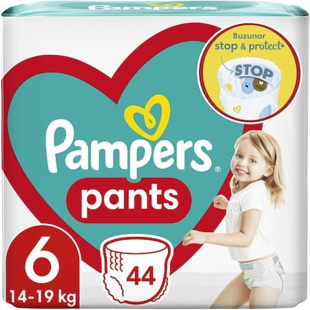 Scutece-chilotel Pampers Pants Jumbo Pack Marimea 6, 14-19 kg, 44 buc