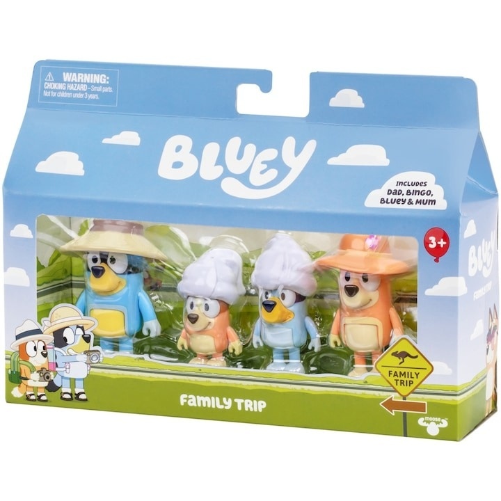 Set 4 figurine Bluey - Family Trip - 5 | YEO