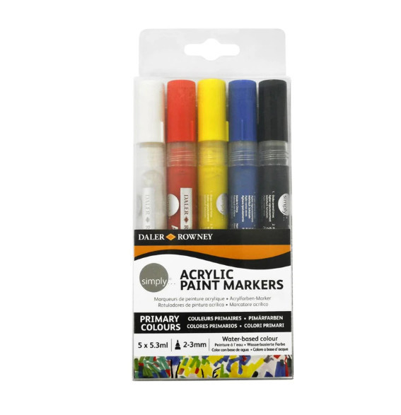 Set 5 marker acrilic Simply Daler Rowney