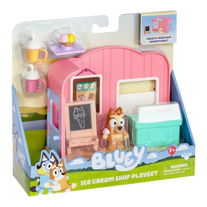 Set de joaca Bluey - Ice cream shop, cu figurina inclusa