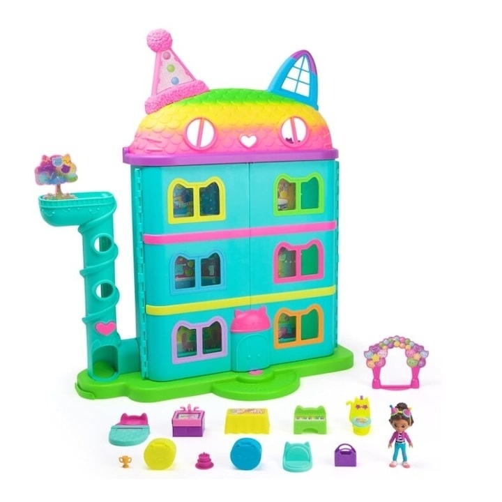 Set de joaca Gabby\'s Dollhouse - Casă de păpuși curcubeu - ediție festivă