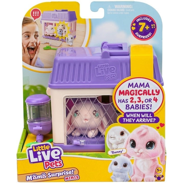Set de joaca interactiv Little Live Pets - Mama Surprise Bunnies, seria 2