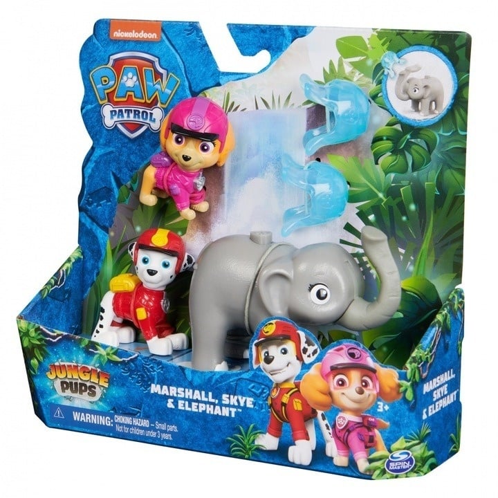 Set figurine Paw Patrol - Marshall si Skye cu Elefantul - 2 | YEO