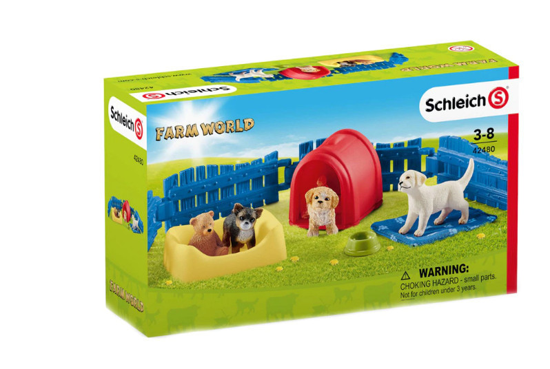 Set figurine Schleich, Adapost pentru catei