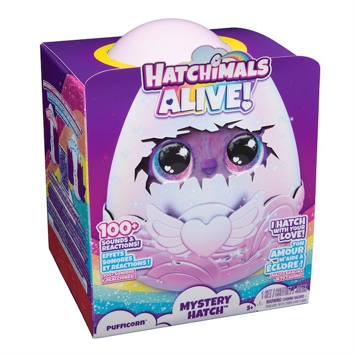 Figurina surpriza Hatchimals Alive Puficorn, Spin Master