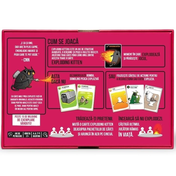 Joc de societate Exploding Kittens: Editia pentru adulti - 2 | YEO