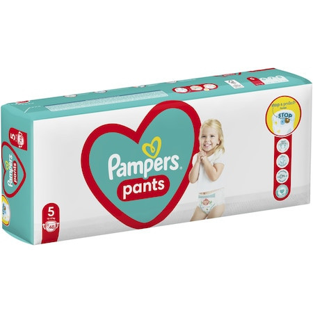 Scutece-chilotel Pampers Pants Jumbo Pack Marimea 5, 12-17 kg, 48 buc - 2 | YEO