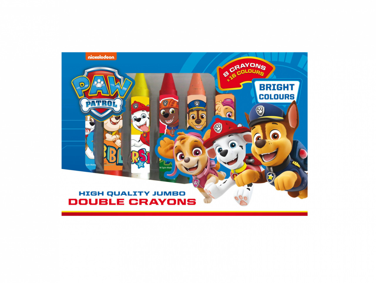 Set 8 creioane colorate cerate duble Paw Patrol, 3 ani - 1 | YEO