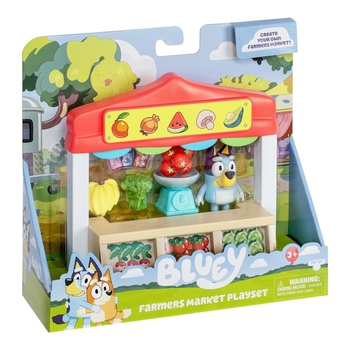 Set de joaca Bluey - Farmer\'s market, cu figurina inclusa