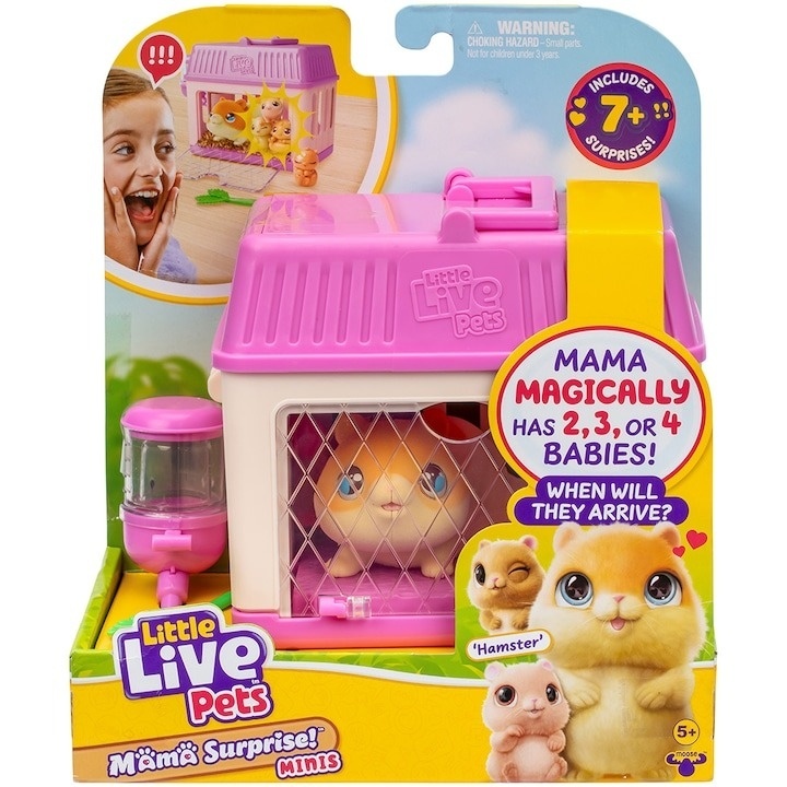 Set de joaca interactiv Little Live Pets - Mama Surprise Hamsters, seria 2