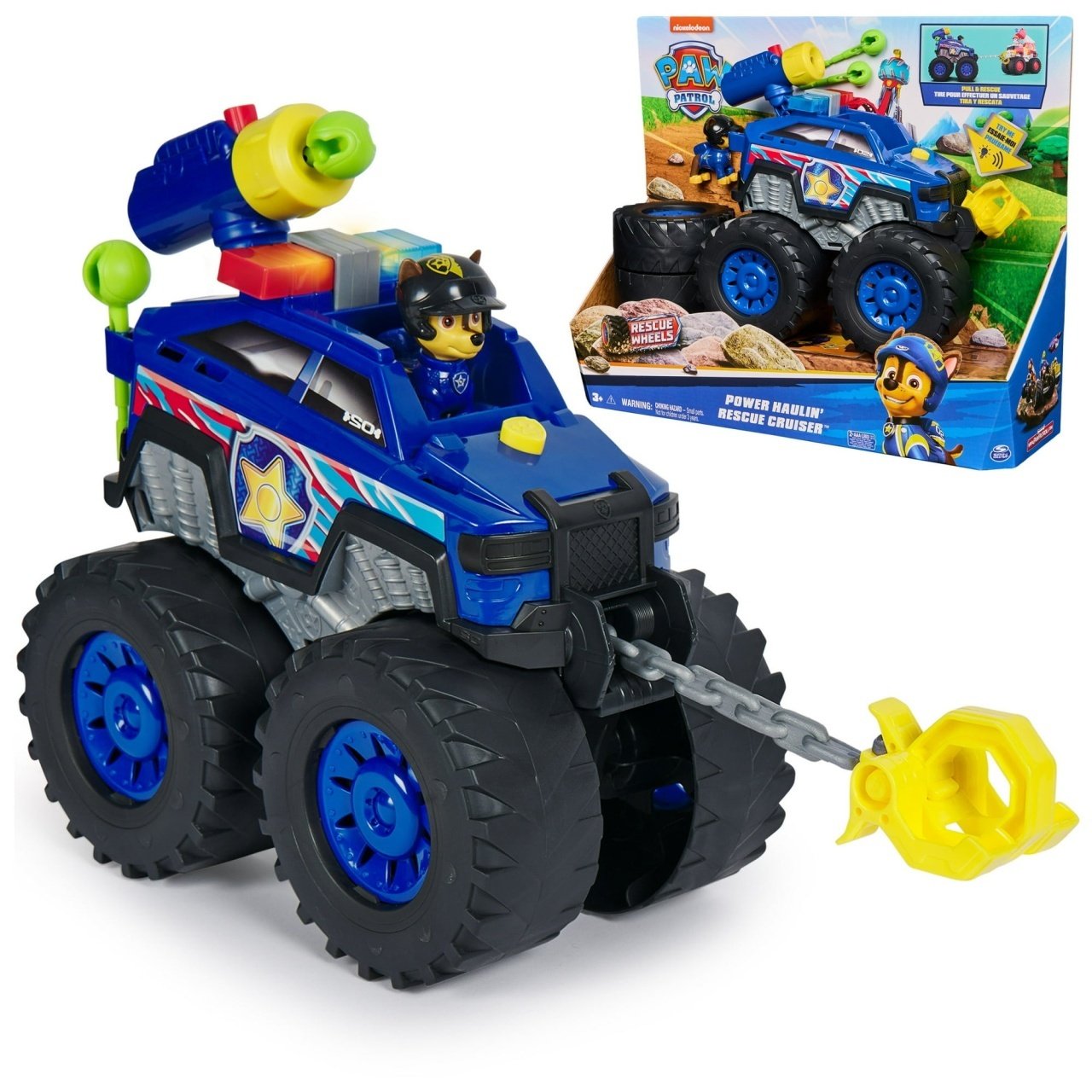 Set de joaca Paw Patrol - Chase Rescue Cruiser, Masinuta de salvare Power Haulin Chase - 1 | YEO