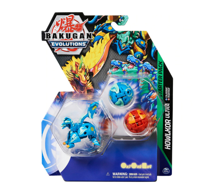 Figurina Bakugan Evolutions - Starter Pack, Howlkor Ultra, Colossus si Pegatrix - 1 | YEO