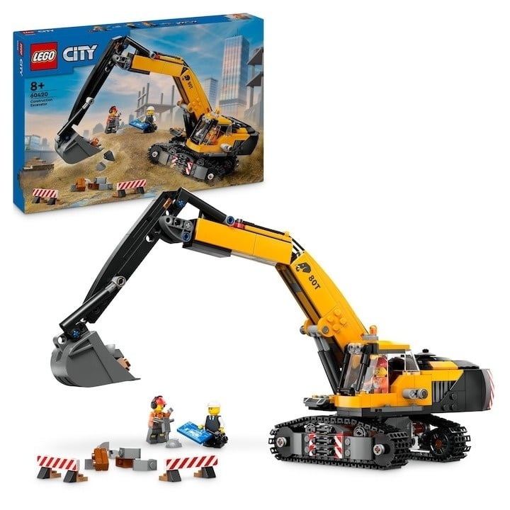 LEGO® City - Excavator galben de constructii 60420, 633 piese - 2 | YEO