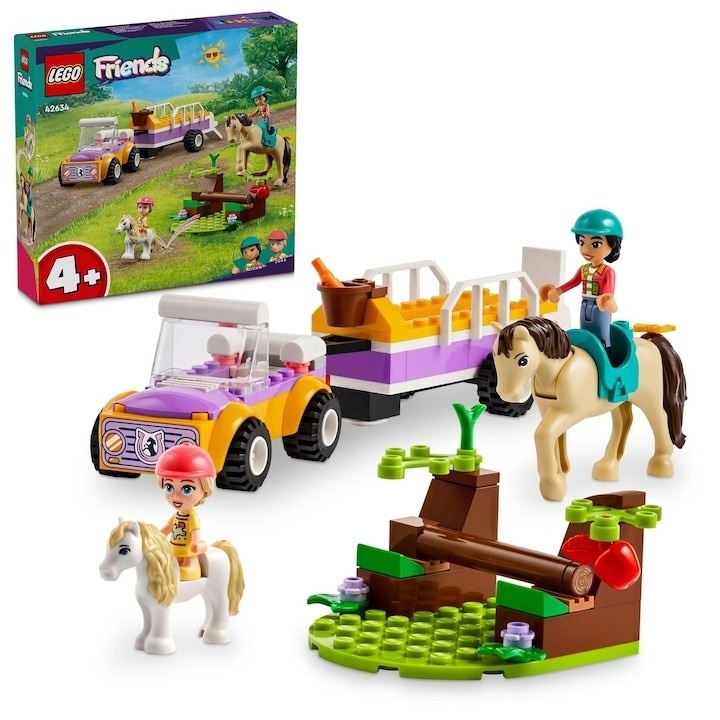 LEGO® Friends - Remorca cu cal si ponei 42634, 105 piese - 2 | YEO