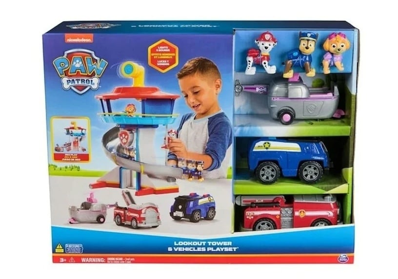 Pachet - Set de joaca Paw Patrol - Lookout Tower cu vehicule + Labute de Erou Paw Patrol The Movie - Chase de Plus - 2 | YEO