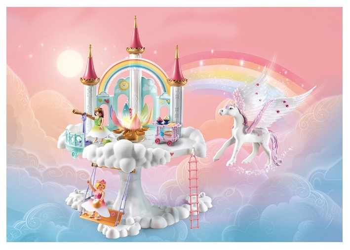 Playmobil Princess Magic - Castelul Curcubeu in nori - 4 | YEO