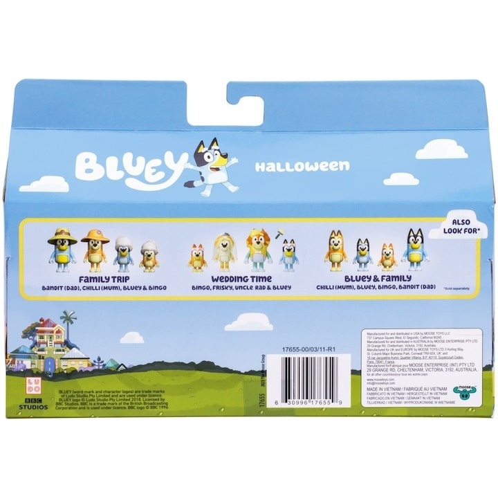 Set 4 figurine Bluey - Halloween - 3 | YEO