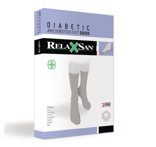 Sosete scurte pentru diabetici Relaxsan 550, fara compresie, unisex, Bej - 1 | YEO