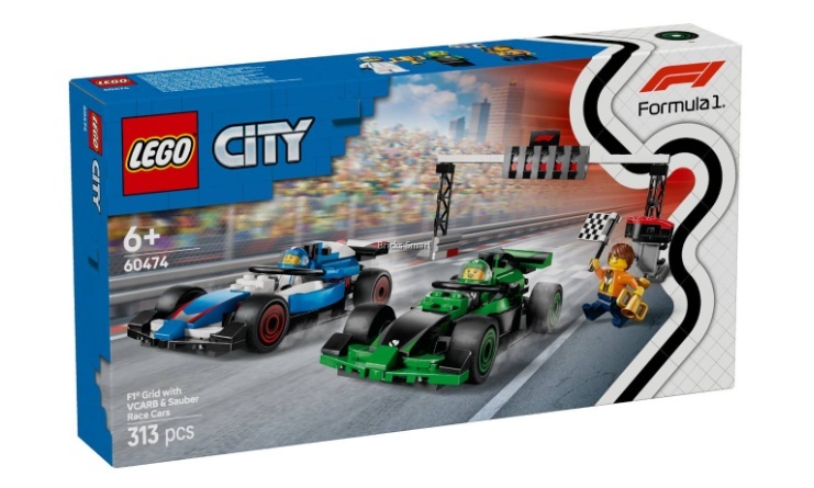 LEGO® City - Grilă de start F1® cu mașini de curse VCARB și Sauber 60474, 313 piese, 6 ani+