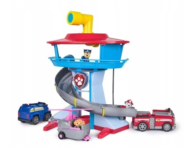 Pachet - Set de joaca Paw Patrol - Lookout Tower cu vehicule + Labute de Erou Paw Patrol The Movie - Chase de Plus - 3 | YEO