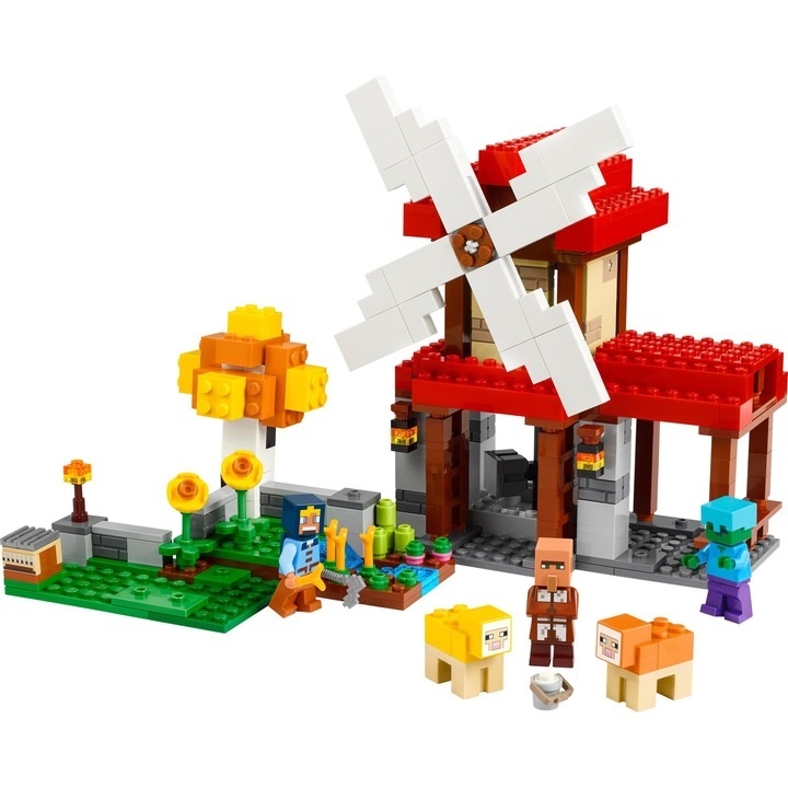 Set de constructie LEGO Minecraft 21262, Farma cu mori de vant, 462 piese, 8+ ani - 2 | YEO