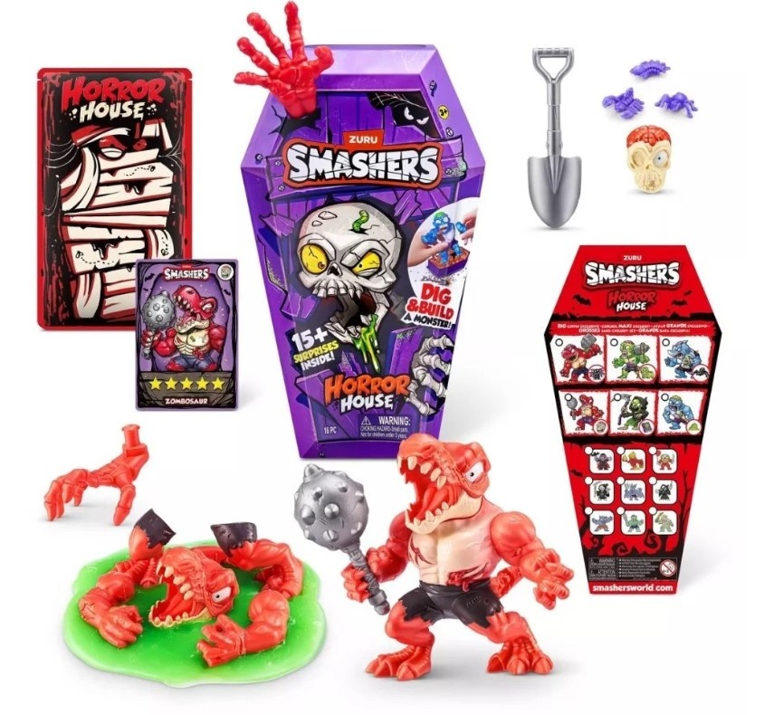 Set figurine si accesorii, Smashers, Horror House Medium, Rosu - 3 | YEO