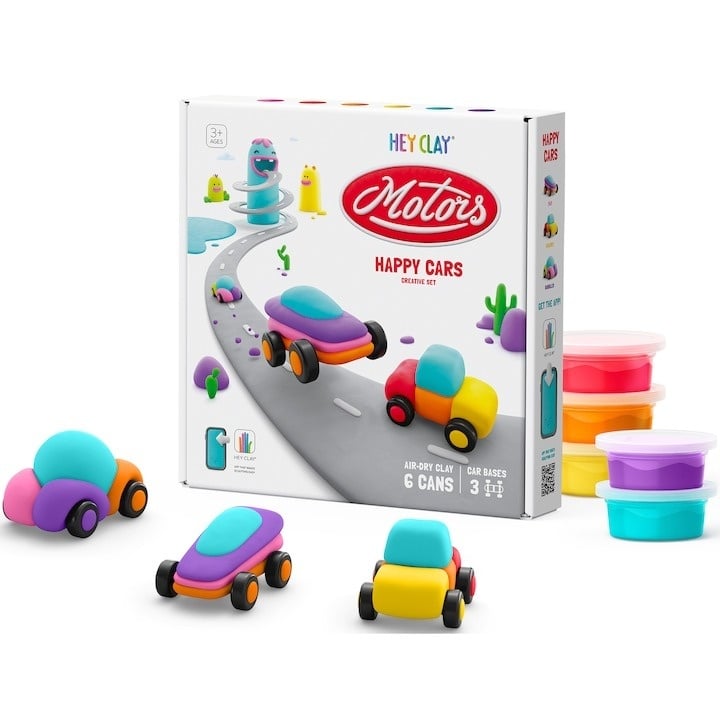 Set Hey Clay - Happy Cars - 2 | YEO