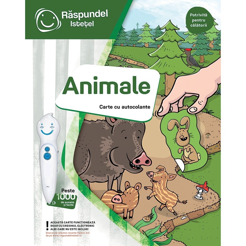 Carte Raspundel Istetel - Animale, cu autocolante