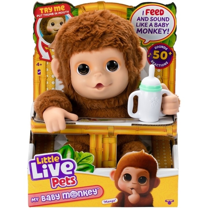 Jucarie interactiva Little Live Pets - My Baby Monkey, Mango