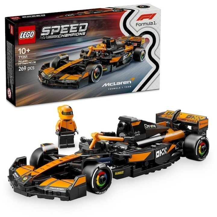 LEGO® Speed Champions - Masina de curse McLaren F1® Team MCL38 77251, 269 piese - 1 | YEO