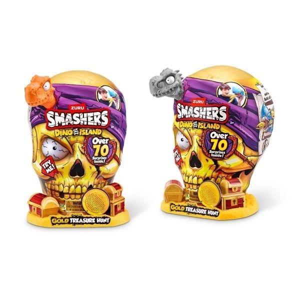 Smashers - Set cu peste 70 figurine si accesorii Gold Treasure Hunter, Dino Island - 2 | YEO