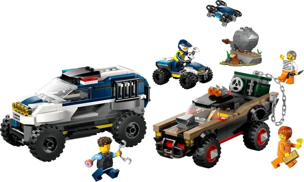 LEGO® City - Urmarire cu masini de politie off-road 60449, 467 piese - 2 | YEO