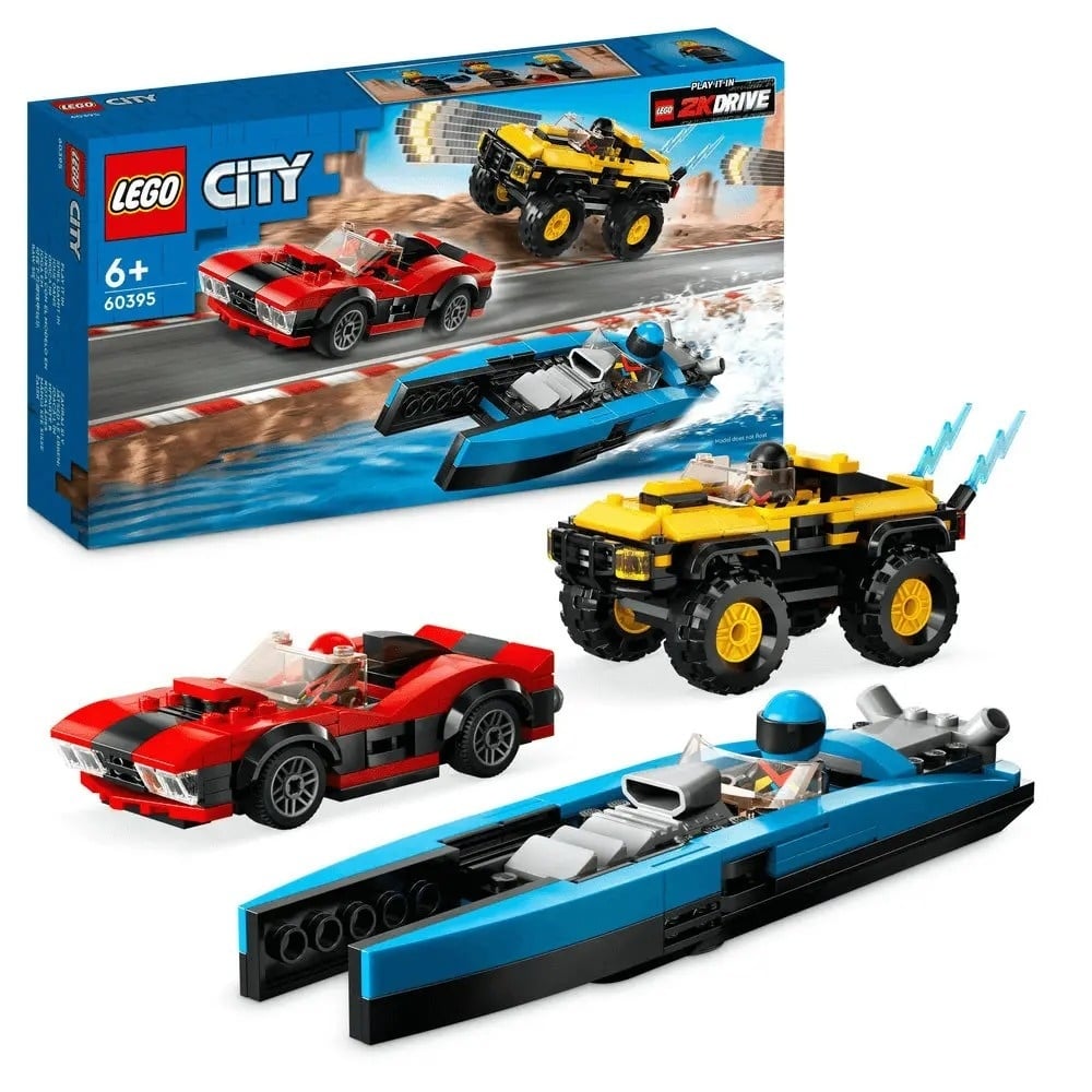 LEGO City Pachet cu vehicule de curse 60395, 362 piese, 6 ani+ - 1 | YEO