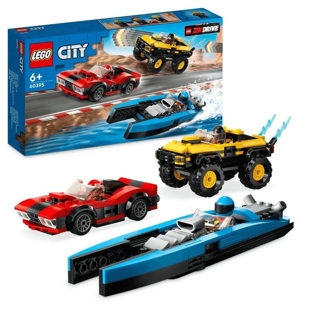 LEGO City Pachet cu vehicule de curse 60395 - 1 | YEO