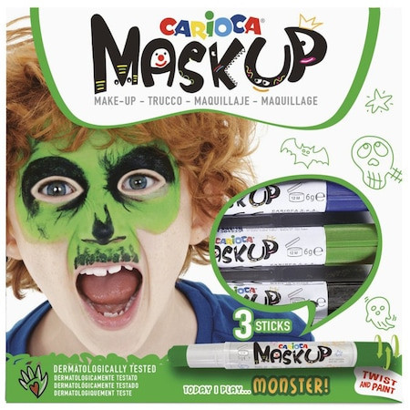 Set Pictura pe fata Halloween Mask-Up Carioca Monster, 3 buc/set