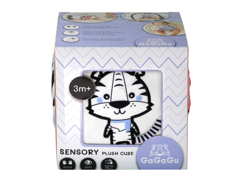 Cub senzorial de plus GaGaGu, cu activitati, 10 cm - 1 | YEO