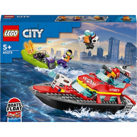 LEGO® City - Barca de salvare a pompierilor 60373, 144 piese