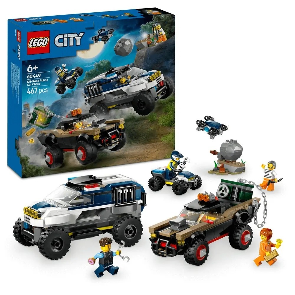 LEGO® City - Urmarire cu masini de politie off-road 60449, 467 piese - 3 | YEO