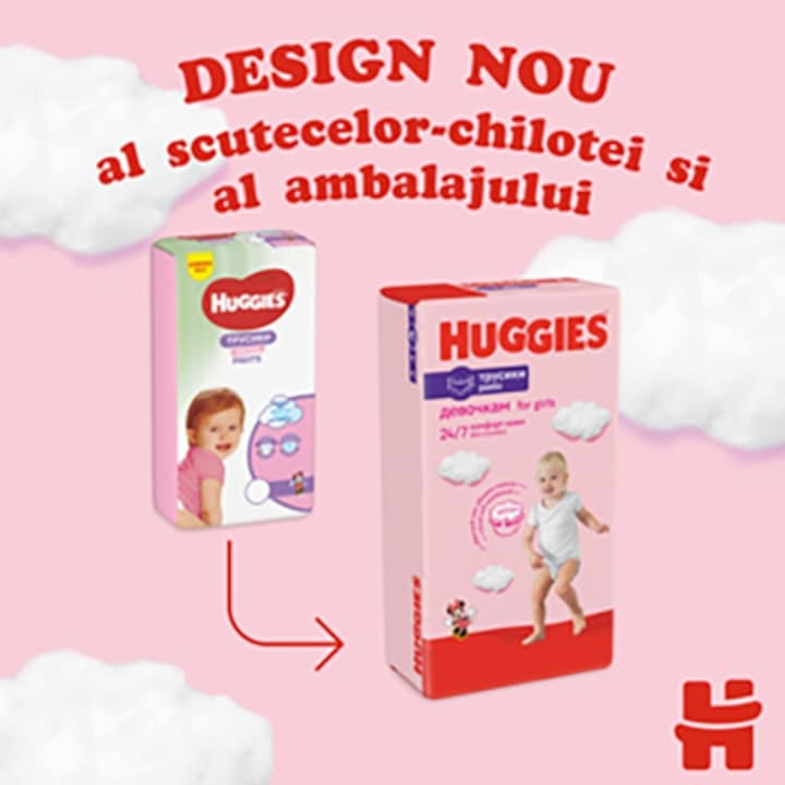 Scutece chilotel Huggies Mega pack 5, Girl, 12-17 kg, 48 buc - 2 | YEO