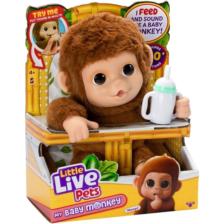 Jucarie interactiva Little Live Pets - My Baby Monkey, Mango - 1 | YEO