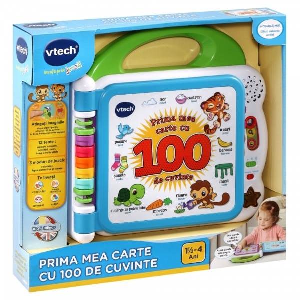 Jucarie interactiva Vtech - Prima mea carte cu 100 de cuvinte - 1 | YEO