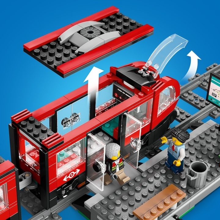 LEGO® City - Statie si tramvai in centrul orasului 60423, 811 piese - 2 | YEO