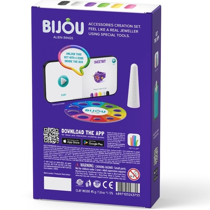 Set Hey Clay Bijou - Alien rings - 2 | YEO